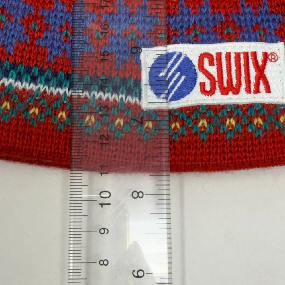 Vintage Swix Wool Blend Swedish Ski Nordic Hat w Tassel 50% Wool 50% Acrylic EUC